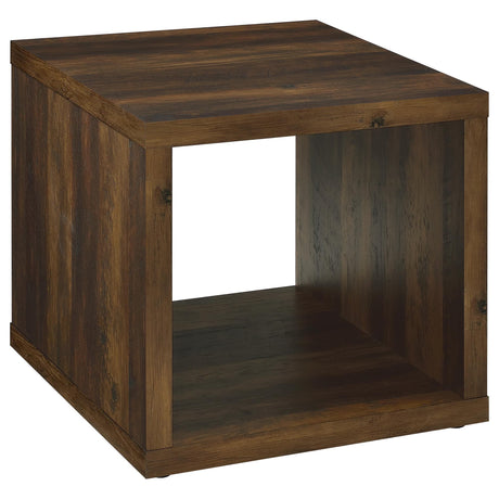Frisco Square Engineered Wood Side End Table Dark Pine 710507 - Ella Furniture
