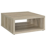 Frisco Square Engineered Wood Coffee Table Distressed Pine 710518 - Ella Furniture