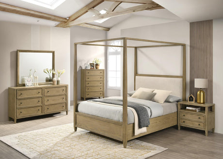 Sienna Brown Modern Contemporary Solid Wood And Veneers Bedroom Set - Ella Furniture