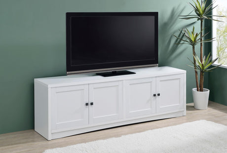 Laughlin 3-piece Entertainment Center with Gunmetal 724113 - Ella Furniture