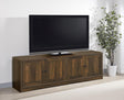 Laughlin 4-door Engineered Wood 78" TV Stand Dark Pine 724123 - Ella Furniture
