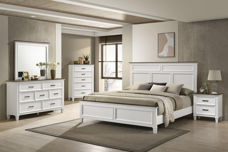Everdeen White Modern Contemporary Solid Wood Bedroom Set - Ella Furniture