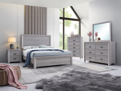 Adelaide Drift Wood Modern Contemporary Solid Wood And Veneers Bedroom Set - Ella Furniture