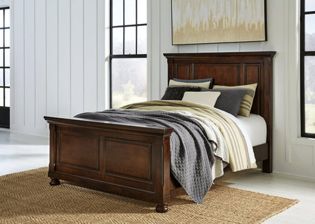 Porter Rustic Brown Queen Panel Bed - Ella Furniture
