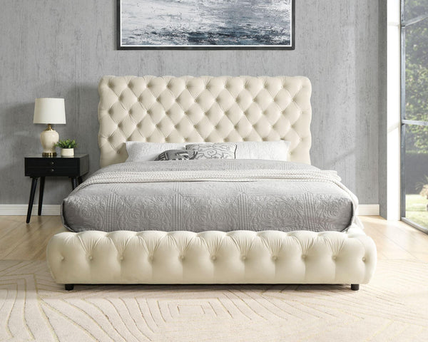 Dream Beige Platform Bed - Queen, King (Queen) - Ella Furniture