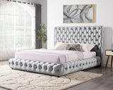 Dream Gray Platform Bed - Queen, King (Queen) - Ella Furniture