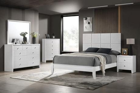 Denker-evan White Modern Contemporary Solid Wood Bedroom Set - Ella Furniture