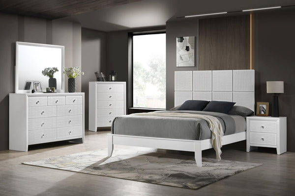 Denker-evan White Modern Contemporary Solid Wood Bedroom Set - Ella Furniture