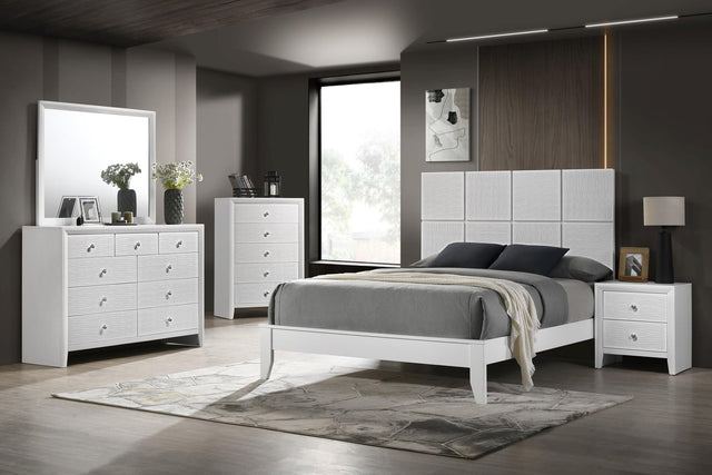 Denker-evan White Modern Contemporary Solid Wood Bedroom Set - Ella Furniture