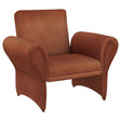 Liana Upholstered Roll Arm Accent Armchair Rust Orange 903150 - Ella Furniture