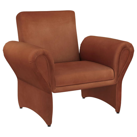 Liana Upholstered Roll Arm Accent Armchair Rust Orange 903150 - Ella Furniture