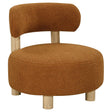Zonie Boucle Upholstered Barrel Back Accent Chair Orange 903167 - Ella Furniture