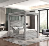 Castle Grey Platform King Bed - Ella Furniture
