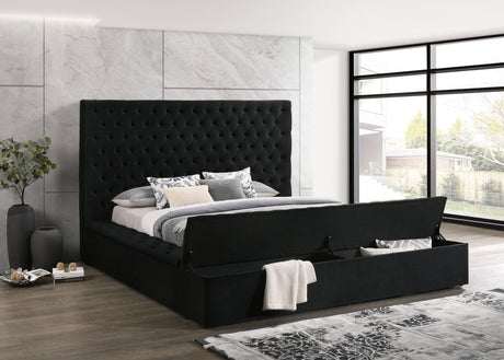 Paris Black Platform Bed - Ella Furniture