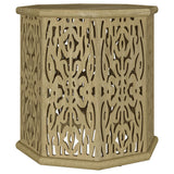 TORRES COLLECTION Torres Octagonal Solid Mango Wood Side Table Natural Brown 931148 - Ella Furniture