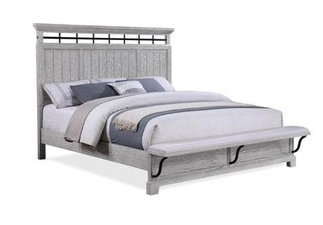 Beckett Gray Panel King Bed