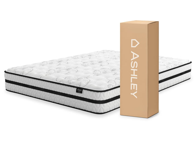 Chime 10 Inch Hybrid White Twin Mattress In A Box - Ella Furniture