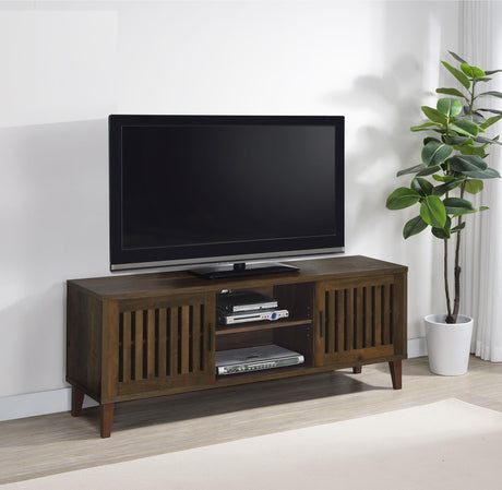 Sedona 2-door Engineered Wood 60" TV Stand Dark Pine 701982 - Ella Furniture