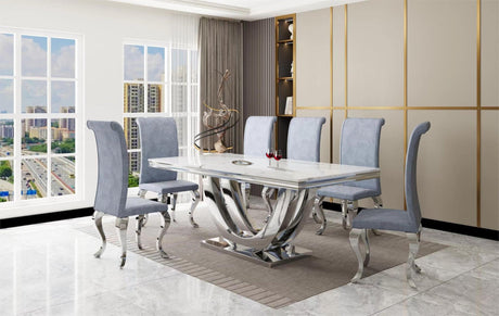 D8081 - Dining Table + 6 Chair Set - Ella Furniture