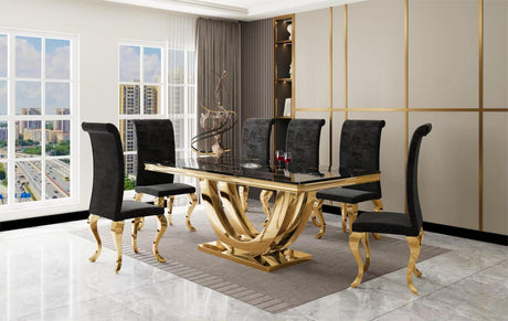 D8082 - Dining Table + 6 Chair Set - Ella Furniture