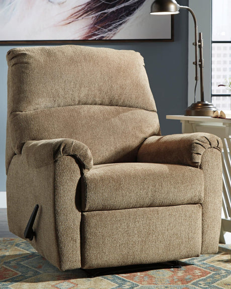 Nerviano Mocha Chenille Recliner - Ella Furniture