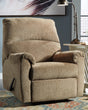 Nerviano Mocha Chenille Recliner - Ella Furniture