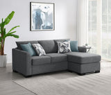 Storey Upholstered Sleeper Sectional Chaise Sofa Grey 504779 - Ella Furniture