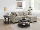 Storey Upholstered Sleeper Sectional Chaise Sofa Camel 504778 - Ella Furniture