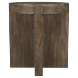 Kinkaid Round Solid Mango Wood End Table Brown 710137 - Ella Furniture