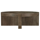 Kinkaid Round Solid Mango Wood Coffee Table Brown 710138 - Ella Furniture
