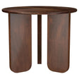 Dale Round Solid Mango Wood Side End Table Brown 721997 - Ella Furniture