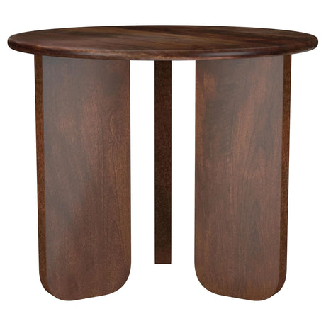 Dale Round Solid Mango Wood Side End Table Brown 721997 - Ella Furniture