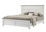 Everdeen White Modern Contemporary Solid Wood Queen Bed - Ella Furniture