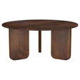 Dale Round Solid Mango Wood Coffee Table Brown 721998 - Ella Furniture