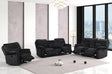 Bravo - Black 3Pc Reclining Set - Ella Furniture
