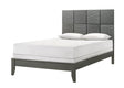 Denker Gunmetal Modern Contemporary Solid Wood Queen Bed - Ella Furniture