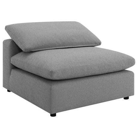 Raleigh Boucle Upholstered Armless Chair Grey 551754 - Ella Furniture