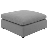 Raleigh Boucle Upholstered Ottoman Grey 551756 - Ella Furniture