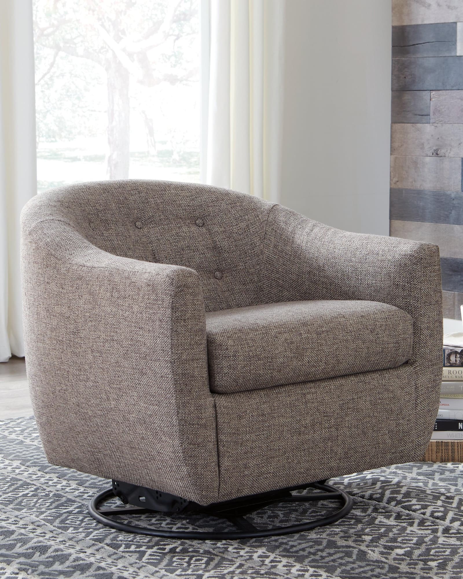 Upshur Taupe Accent Chair - Ella Furniture