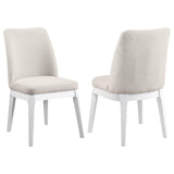 Carissa Upholstered Dining Side Chair Beige (Set of 2) 108302 - Ella Furniture