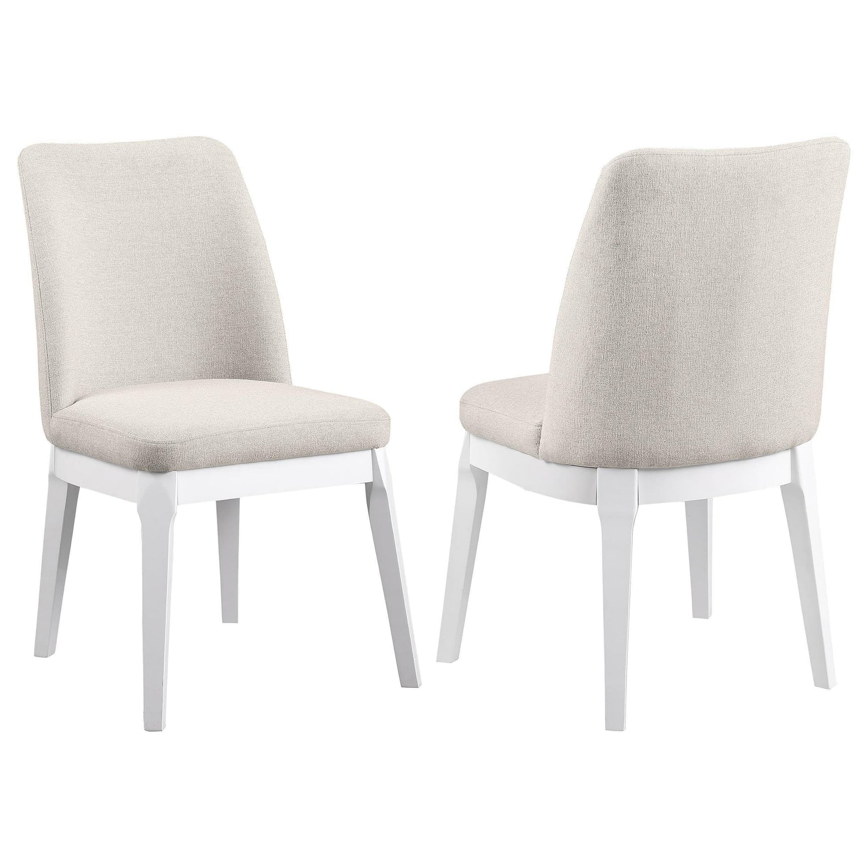 Carissa Upholstered Dining Side Chair Beige (Set of 2) 108302 - Ella Furniture