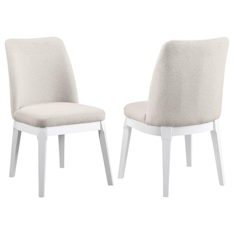Carissa Upholstered Dining Side Chair Beige (Set of 2) 108302 - Ella Furniture