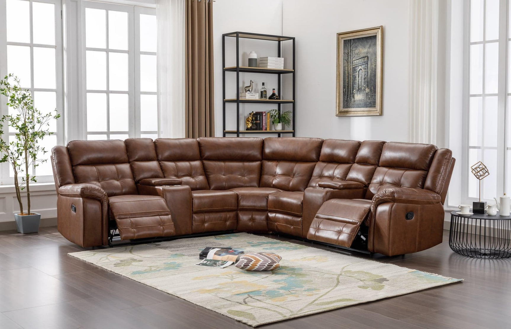 Jacob Saddle Reclining Sectional - Ella Furniture