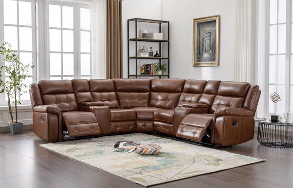 Jacob Saddle Reclining Sectional - Ella Furniture