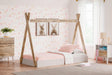 Piperton Two-tone Brown/white Twin Tent Complete Bed In Box - Ella Furniture