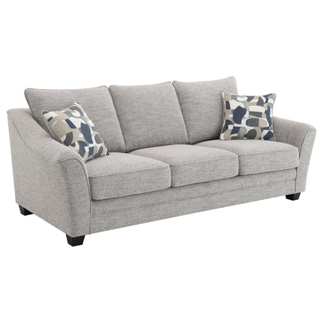 Tomkins Boucle Upholstered Sofa Light Grey 509671 - Ella Furniture
