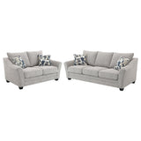 Tomkins 2-piece Boucle Upholstered Sofa Set Light Grey 509671-S2 - Ella Furniture