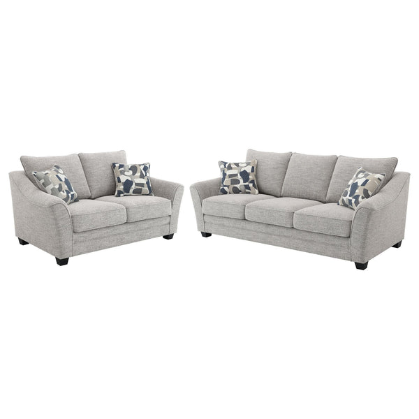 Tomkins 2-piece Boucle Upholstered Sofa Set Light Grey 509671-S2 - Ella Furniture