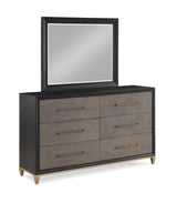Payson Gray Brown 6 Drawers Dresser