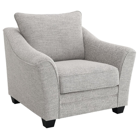 Tomkins Boucle Upholstered Chair Light Grey 509673 - Ella Furniture